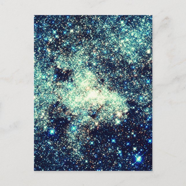 Teal Milky Way Galaxy Vykort (Framsida)