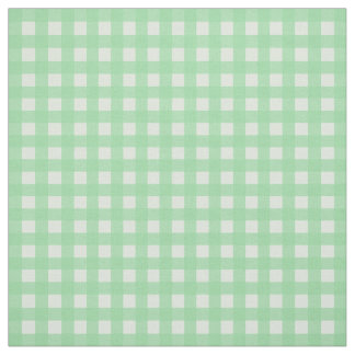 Teal Mint Gingham Pached Mönster Tyg