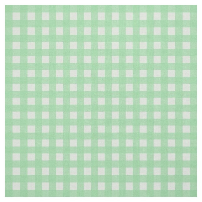 Teal Mint Gingham Pached Mönster Tyg (Provkarta)