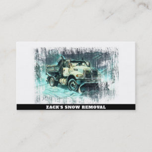 *~* Teal Mint Snö Borttagal Snö Plow Lastbil AP74 Visitkort
