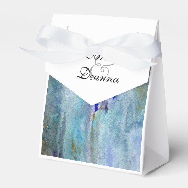 Teal Mist Favor Presentaskar (Framsidan Sidan)