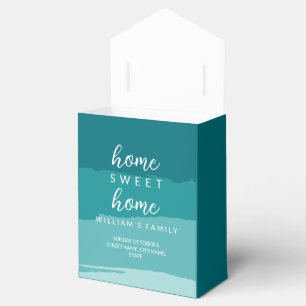 Teal Modern Elegant Nya hemmet Party Presentaskar