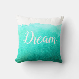 Teal modern enkel havsstranddesign med dröm kudde