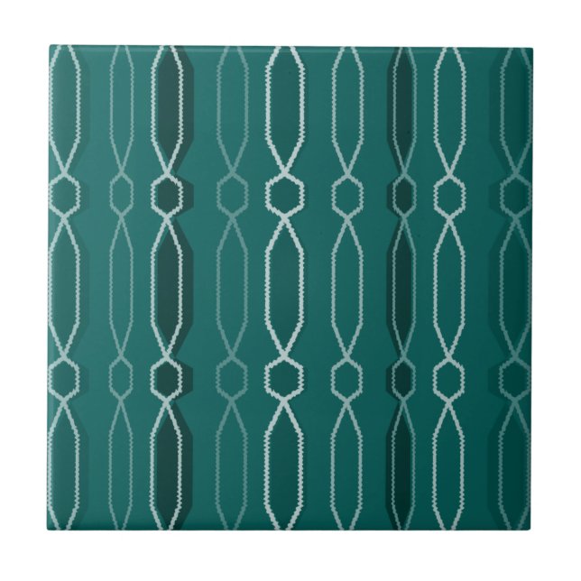 Teal Modern Hexagon Columns Teal Kakelplatta (Framsidan)