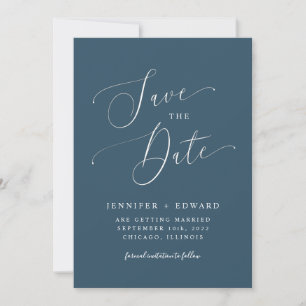 Teal Modern Minimal Spara Datumet
