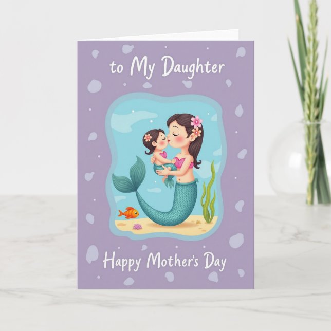 Teal Moms Underwater Kyss Kort (Framsida)