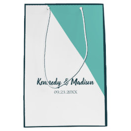 Teal Monogram 💍 Modern geometrisk elegans