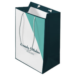 Teal Monogram 💍 Modern geometrisk elegans
