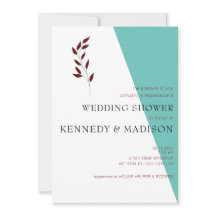 Teal Monogram 💍 Modern geometrisk Möhippa