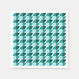 Teal mönster Napkin Pappersservett