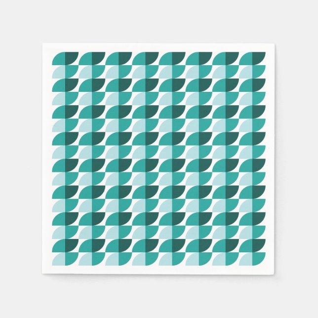 Teal mönster Napkin Pappersservett (Framsidan)