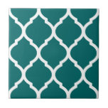 Teal Moroccan Quatrefoil Patterned Ceramic Tile Kakelplatta<br><div class="desc">Den moderna keramiska plattan i chic har en upprepande marockansk quatrefoliellattice mönster. Klicka på Anpassa om du vill lägga till en egen text eller bilder om du vill skapa en unik design av ett slag.</div>