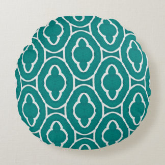  Teal Moroccan Trellis Pattern Rund Kudde