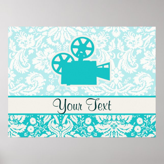 Teal Movie Camera Poster (Framsidan)