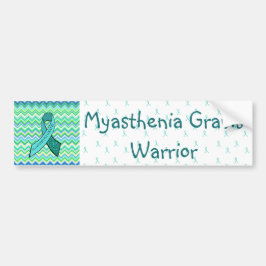 Teal Myasthenia Gravis Awareness Bumper Sticker Bildekal