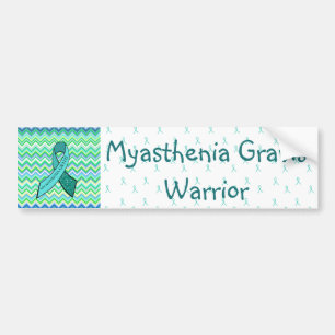 Teal Myasthenia Gravis Awareness Bumper Sticker Bildekal