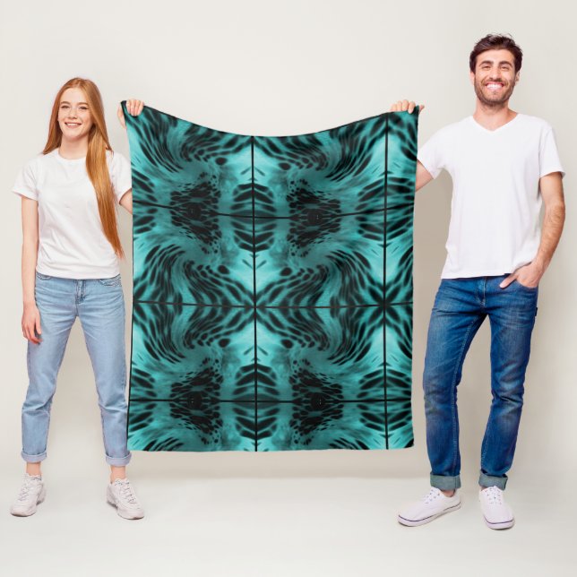 Teal n Black Fleece Blanket (På plats)
