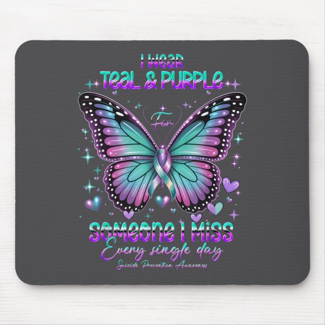 Teal N Purple Butterfly Suicide Prevention Awarene Musmatta (Framsidan)