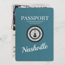 Teal Nashville Passport sparar datumet Spara Datumet