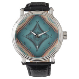 Teal Navajo Peach Sunburst Armbandsur