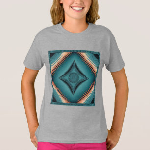 Teal Navajo Peach Sunburst T Shirt