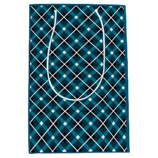 Teal & Navy Geometric Grid Pattern