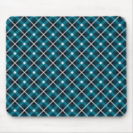 Teal & Navy Geometric Grid Pattern Musmatta