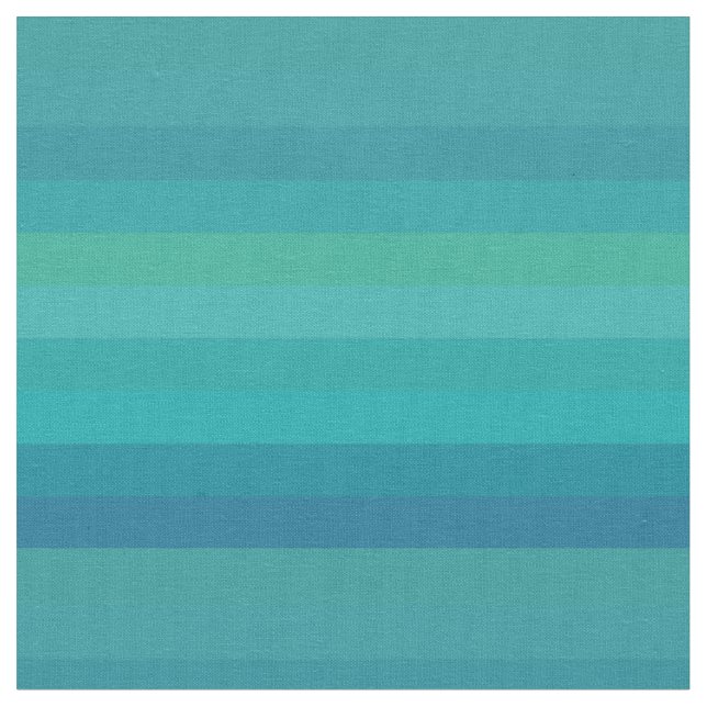 Teal & Navy Ränder Tyg (Närbild)