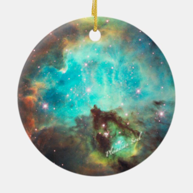 Teal Nebula Round Ornament #2 (Baksidan)