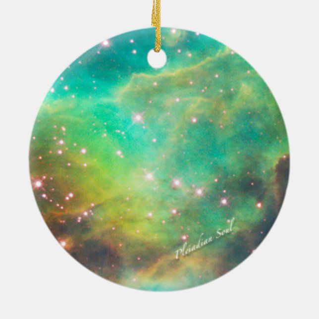Teal Nebula Round Ornament #3 (Baksidan)