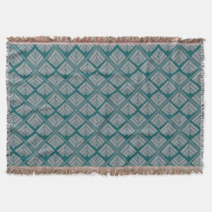 Teal-Neutralten Löv Mönster Mysfilt