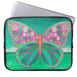 Teal Oceanen Butterfly Laptop sleeve