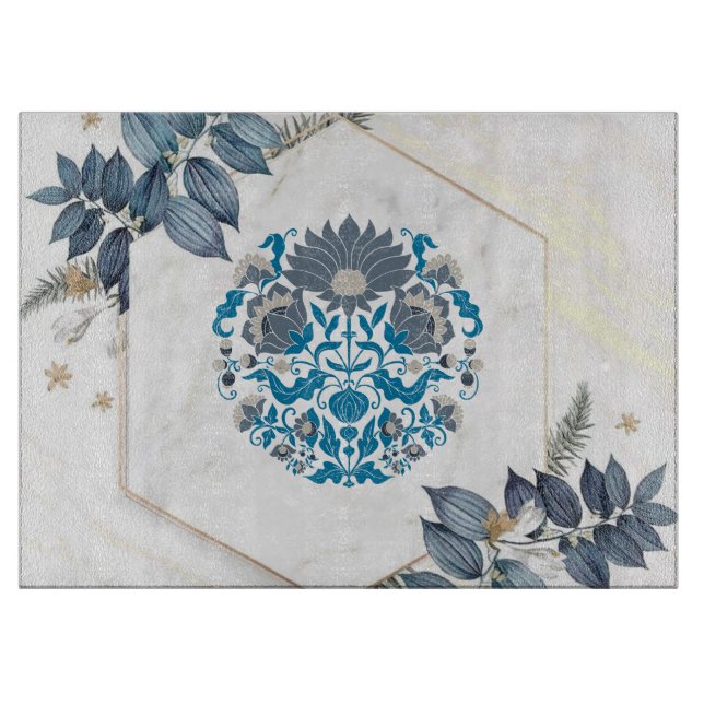 Teal och Beige Mandala Graphic Artwork (Framsidan)