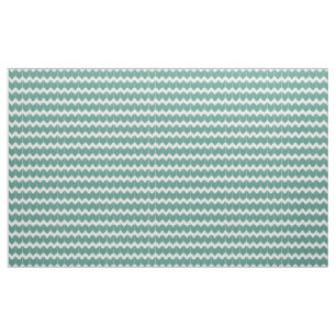 Teal och Benvit Chevron Mönster Tyg