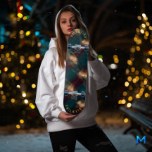 Teal och Burgundy Play Skateboard