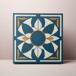 Teal och Cream Azulejo Mandala Kakelplatta<br><div class="desc">Dekorera kontoret med denna Teal and Cream Azulejo Mandala-design. Du kan anpassa detta ytterligare genom att klicka på knappen "PERSONALIZE". Ändra bakgrunden till färg om du vill. Kontakta oss på ThePaperieGarden@gmail.com för ytterligare frågor.</div>