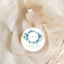 Teal och guld Agate Watercolor monogram