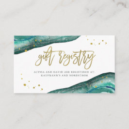 Teal och Guld Geode | Infogning av gipsregister Tilläggskort