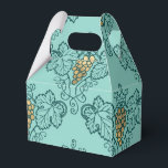 Teal och guld vinmönster presentaskar<br><div class="desc">Vintage vingårdslåda i accenter av teal,  akva och guld.</div>