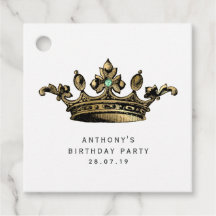 Teal och guld Vintage Crown Aquamarin Ädelsten