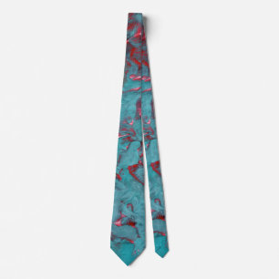 Teal och Magenta Swirled Marble Slips
