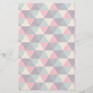 Teal och Rosa Triangle Mönster Brevpapper