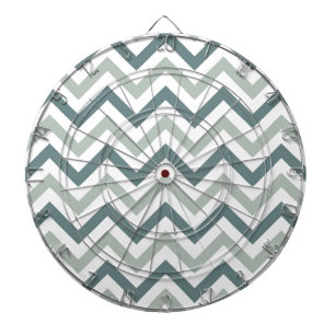 Teal och sage chevron darttavla