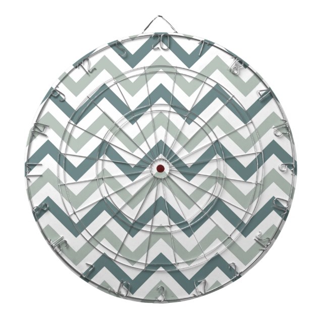 Teal och sage chevron darttavla (Framsidan)