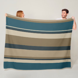 Teal och Toupe-cirklar    Fleecefilt