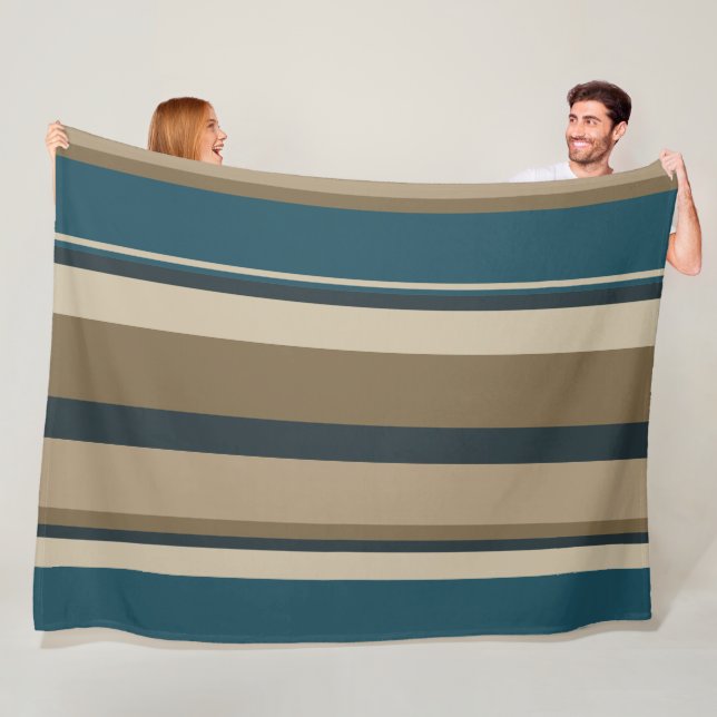 Teal och Toupe-cirklar    Fleecefilt (På plats)