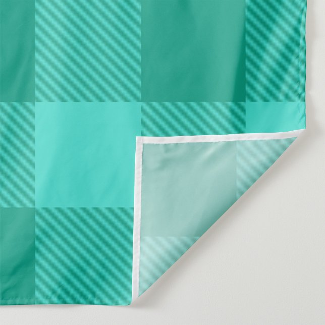 Teal Och Turkos Rutig Plaid Design  Tyg (Skapare uppladdad)