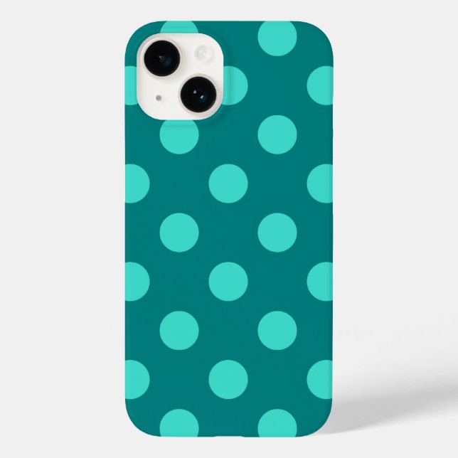 Teal och Turquise Polka dots (Baksida)