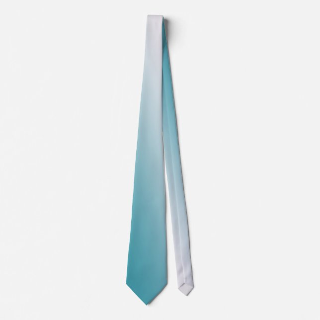 Teal och vit övertoning slips (Framsida)