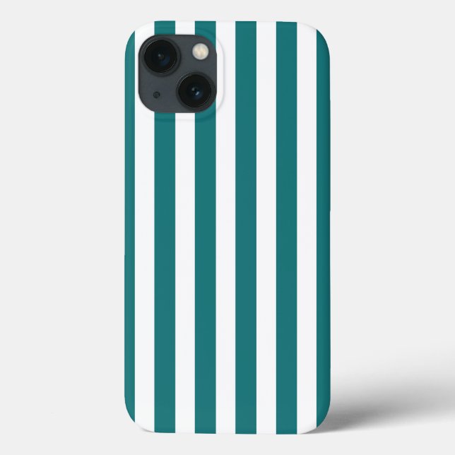 Teal och white candy rand Fodral-Mate iphone case (Baksida)